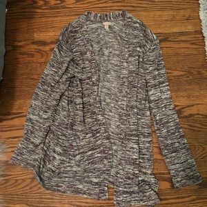 Purple and white marbled cardigan